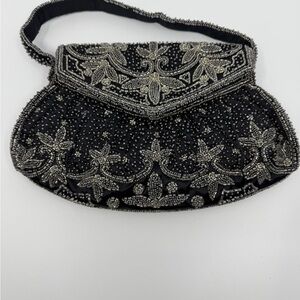 Black & silver Beaded Evening purse France